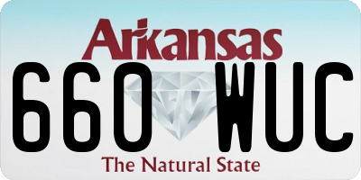 AR license plate 660WUC