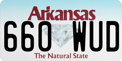 AR license plate 660WUD