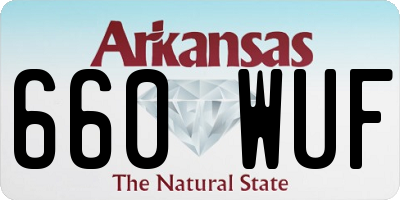 AR license plate 660WUF