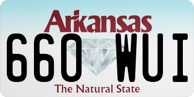AR license plate 660WUI