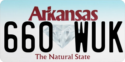 AR license plate 660WUK