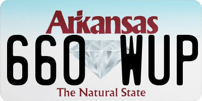 AR license plate 660WUP