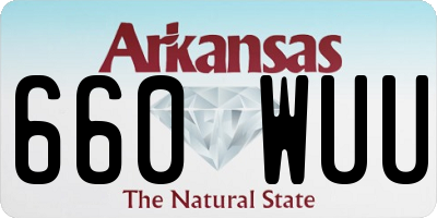 AR license plate 660WUU