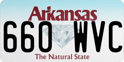 AR license plate 660WVC