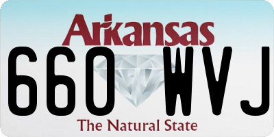AR license plate 660WVJ
