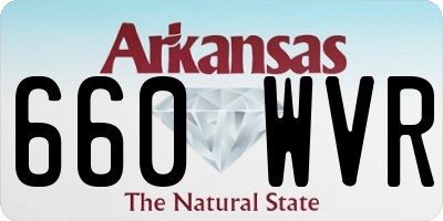 AR license plate 660WVR