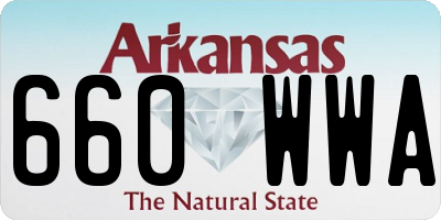 AR license plate 660WWA