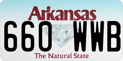 AR license plate 660WWB