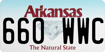 AR license plate 660WWC