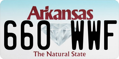 AR license plate 660WWF
