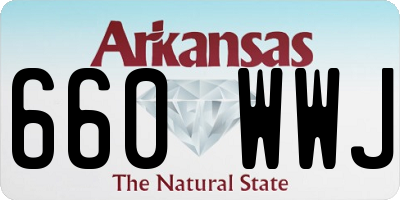 AR license plate 660WWJ