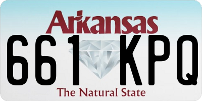 AR license plate 661KPQ