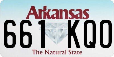 AR license plate 661KQO