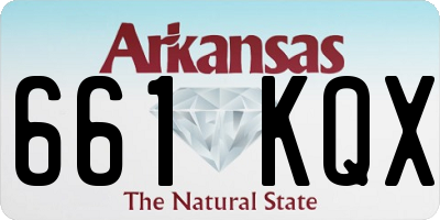 AR license plate 661KQX