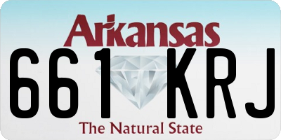 AR license plate 661KRJ