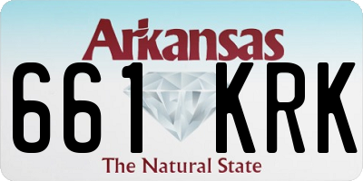 AR license plate 661KRK