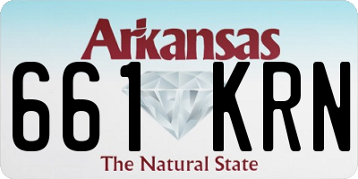 AR license plate 661KRN