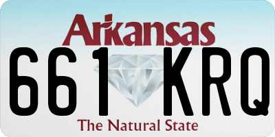 AR license plate 661KRQ