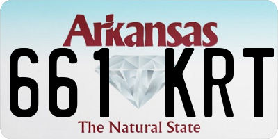 AR license plate 661KRT