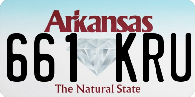 AR license plate 661KRU