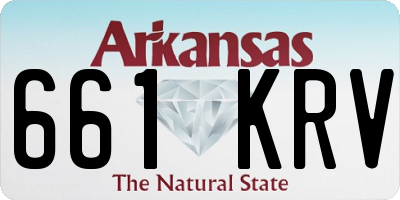 AR license plate 661KRV