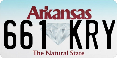 AR license plate 661KRY