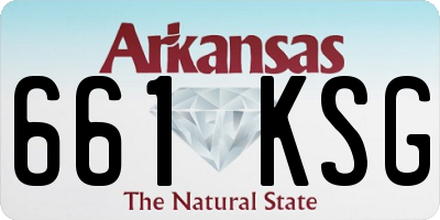 AR license plate 661KSG