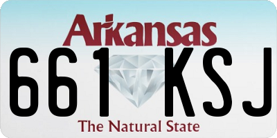 AR license plate 661KSJ