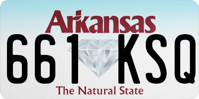 AR license plate 661KSQ