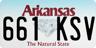 AR license plate 661KSV
