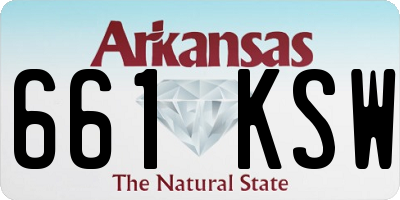 AR license plate 661KSW