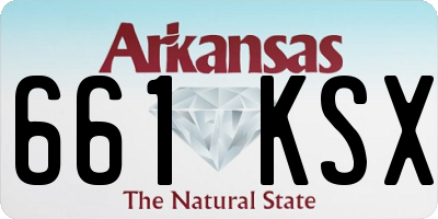 AR license plate 661KSX