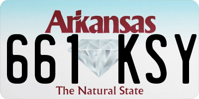AR license plate 661KSY