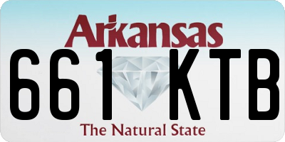 AR license plate 661KTB