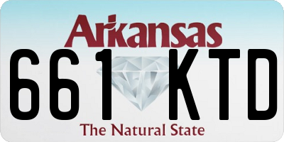 AR license plate 661KTD