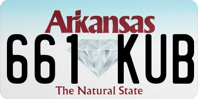 AR license plate 661KUB