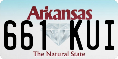 AR license plate 661KUI