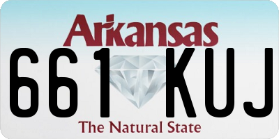 AR license plate 661KUJ