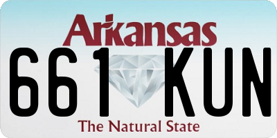 AR license plate 661KUN