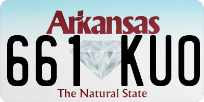 AR license plate 661KUO