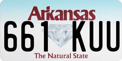 AR license plate 661KUU