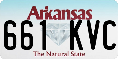 AR license plate 661KVC