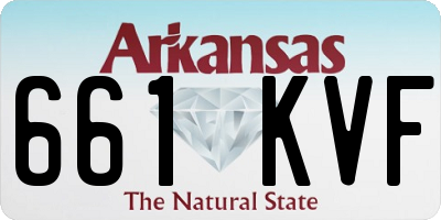 AR license plate 661KVF