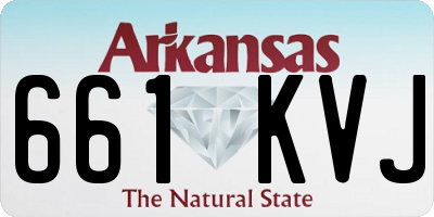 AR license plate 661KVJ