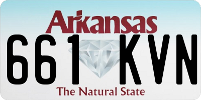 AR license plate 661KVN