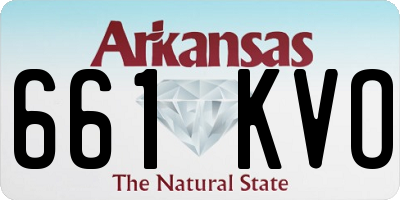 AR license plate 661KVO