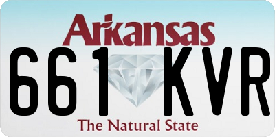 AR license plate 661KVR