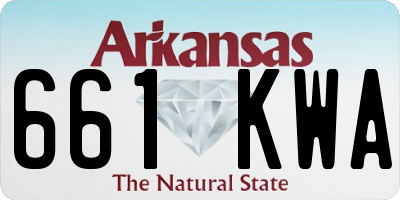 AR license plate 661KWA