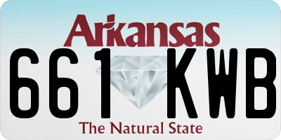 AR license plate 661KWB