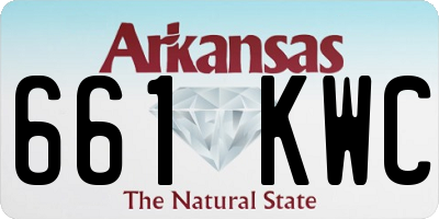 AR license plate 661KWC